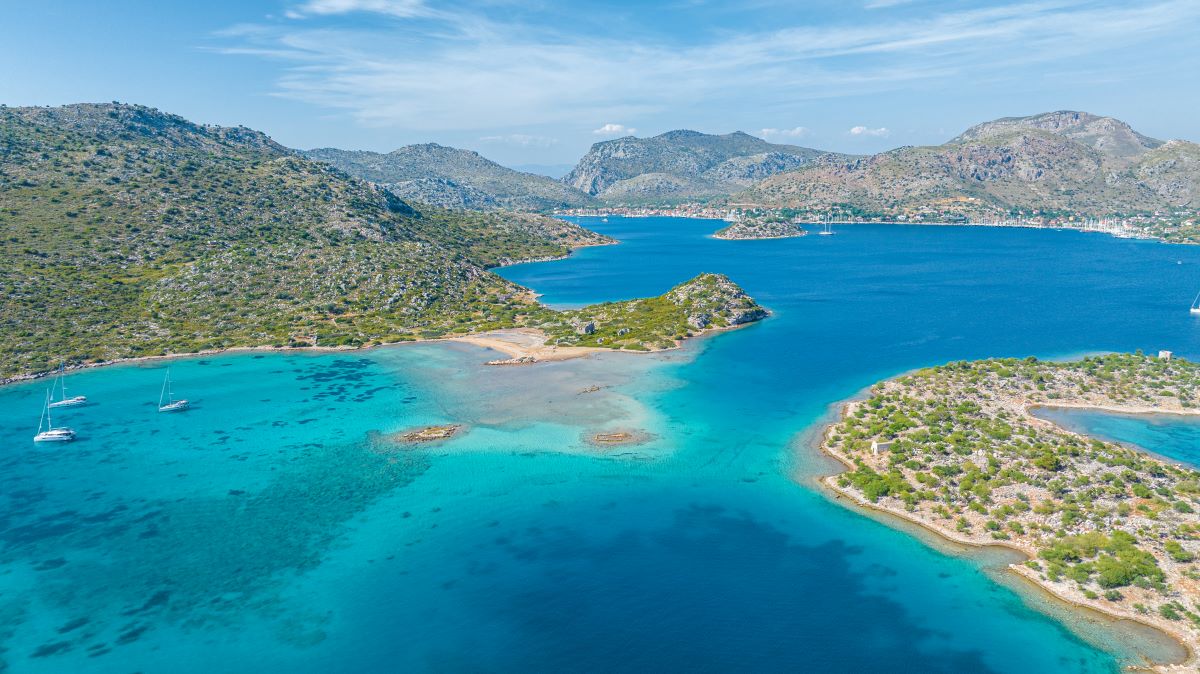 La baia Hisaronu in caicco da Bodrum