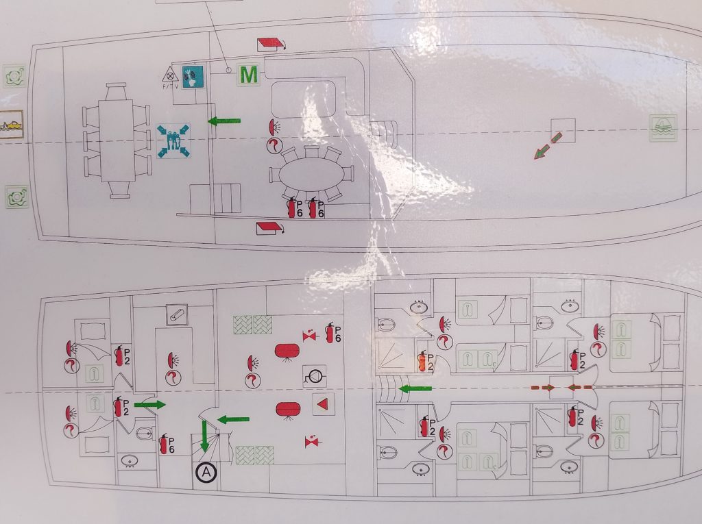 Giuletta gulet plan layout cabins