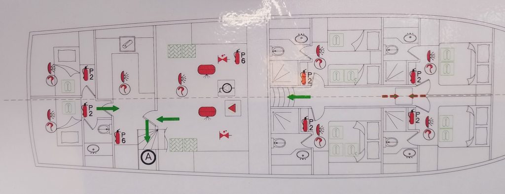 Giuletta gulet plan layout cabins