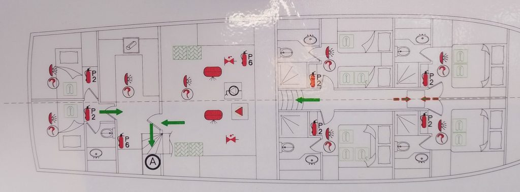 Giuletta gulet plan layout cabins