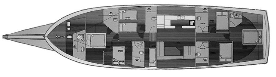 Victoria gulet cabin plan