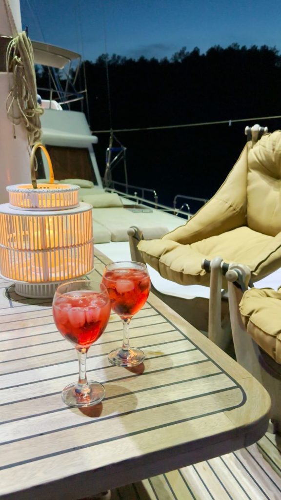 Aperivio in caicco in Turchia