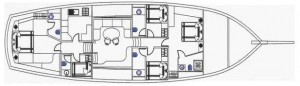 Dea del mare gulet yacht plan