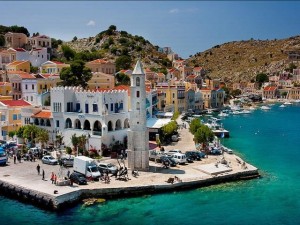 Symi island town Rhodes island gulet cruise