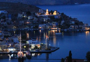 symi-island cruise by night Rhodes island gulet cruise
